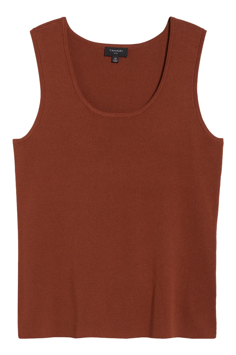 Scoop Neck Sweater Tank, Alternate, color, TAWNY