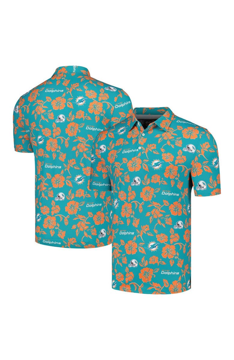 Reyn Spooner Men's Reyn Spooner Aqua Miami Dolphins Pua Performance Polo, Main, color, Aqua