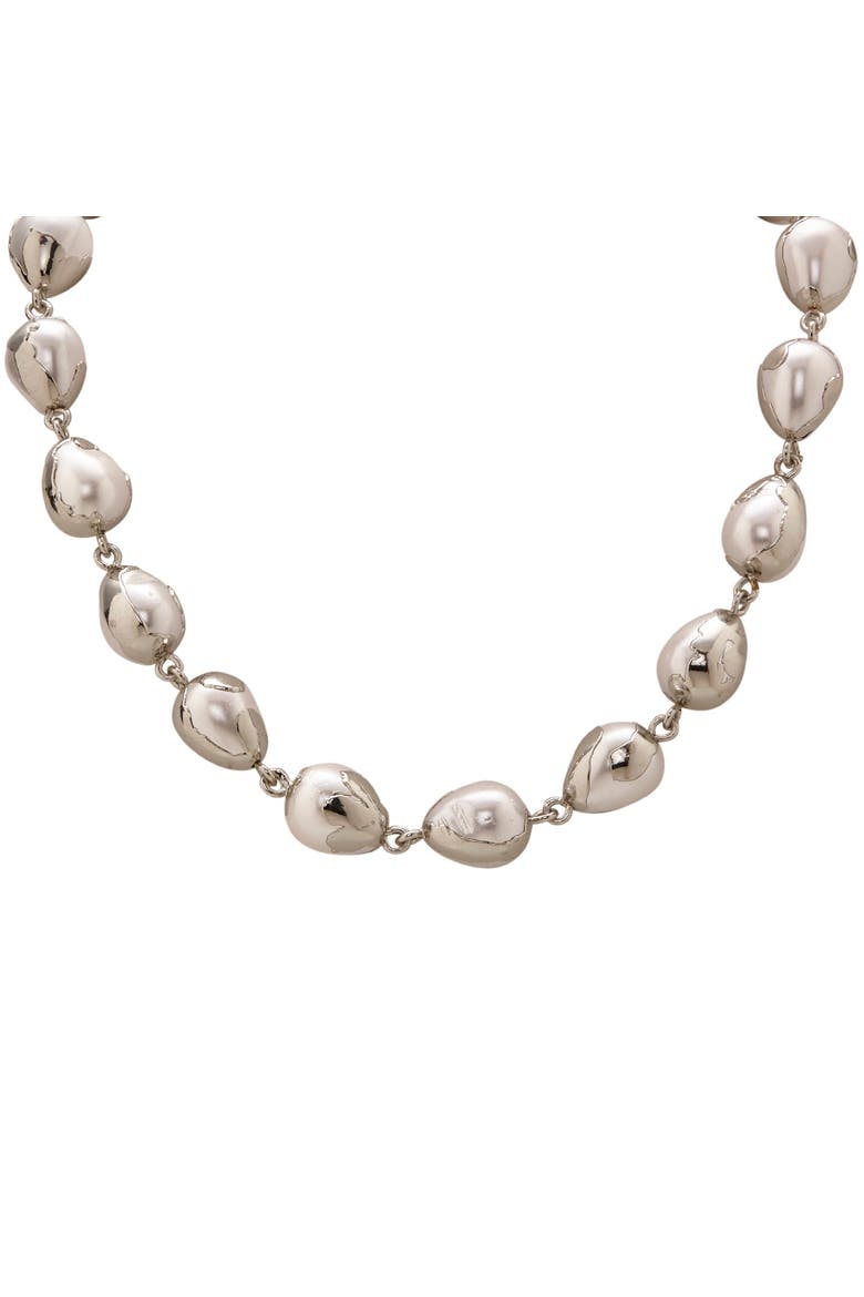 Luna Necklace, Alternate, color, White Rhodium Plated