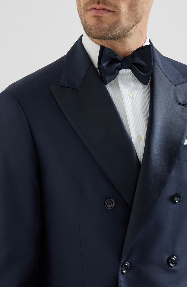 Brunello Cucinelli Tuxedo with one-and-a-half-breasted jacket, Alternate, color, Navy Blue