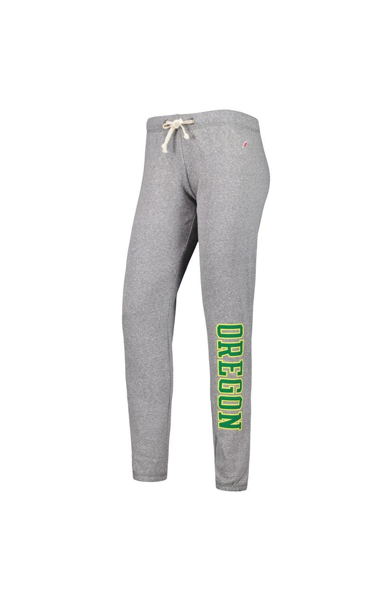 LEAGUE COLLEGIATE WEAR Women's League Collegiate Wear Heather Gray Oregon Ducks Victory Springs Tri-Blend Jogger Pants, Alternate, color,
