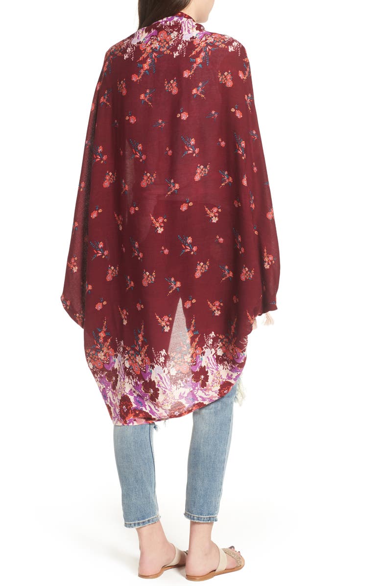 Free People Bali Wrapped In Blooms Shawl, Alternate, color,