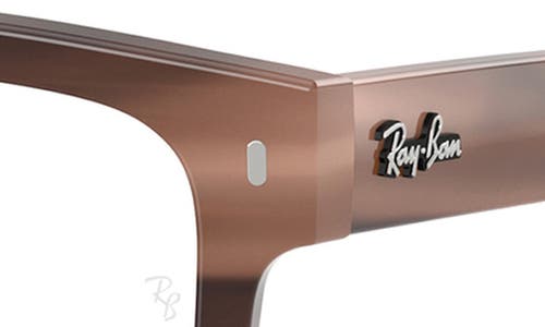 Ray Ban Ray-ban 56mm Rectangular Optical Glasses In Brown Havana