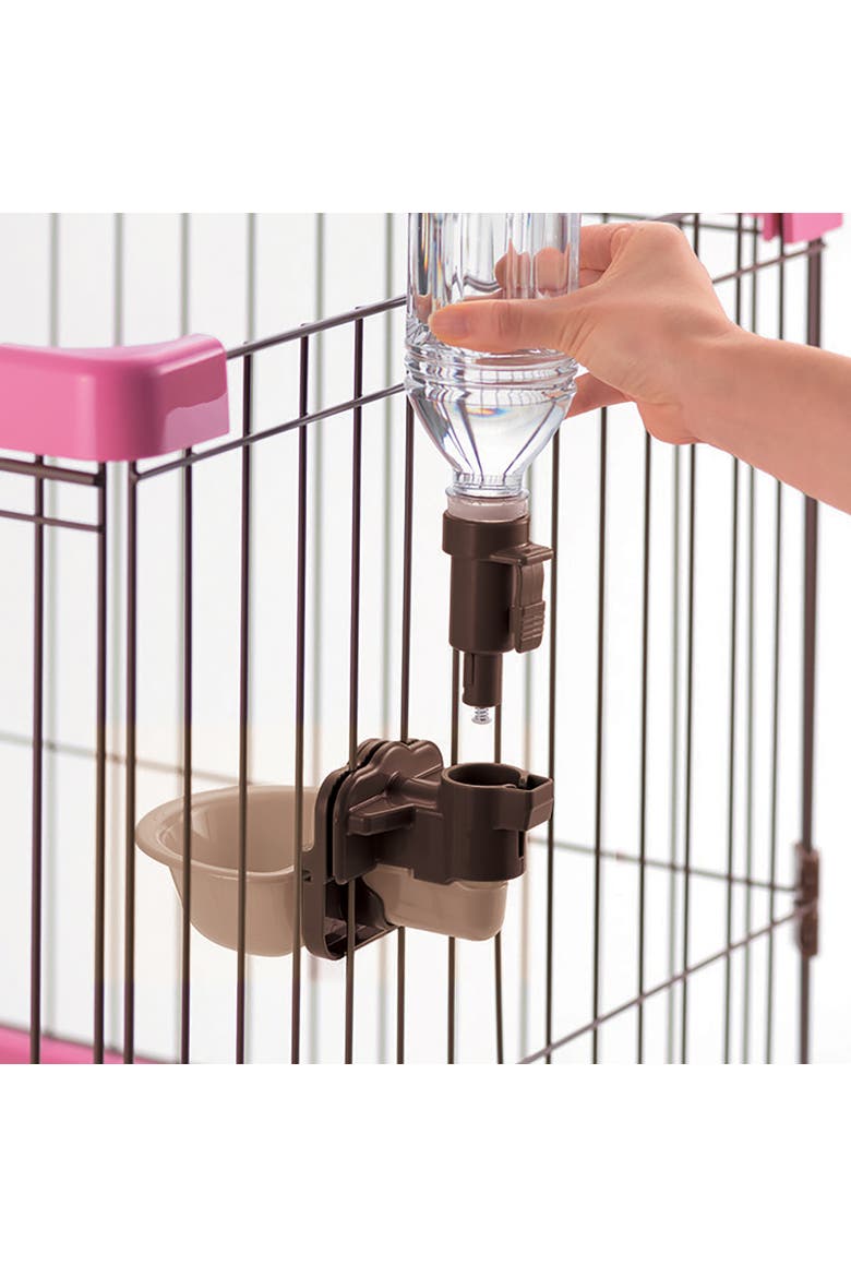 Pet Water Rehydration Station, Gravity Fed Pet Water Station, includes Bottle and Dish, Alternate, color, Multicolored
