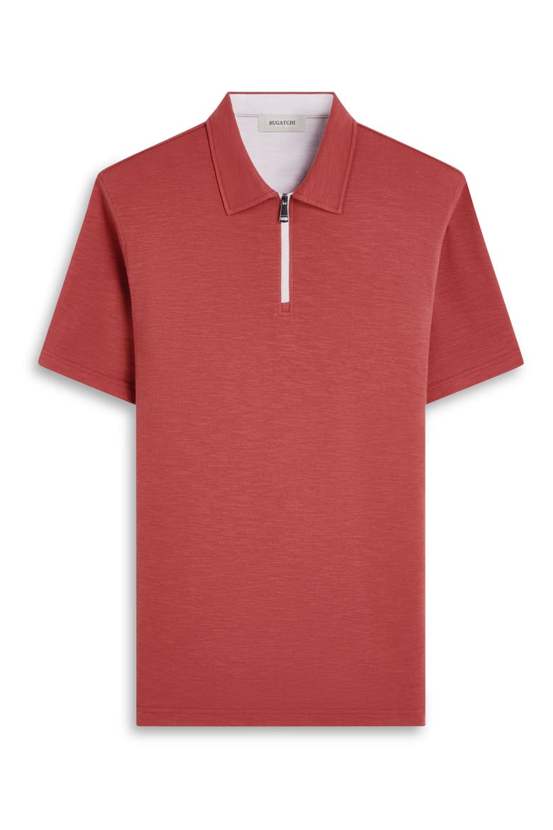 Quarter Zip Polo, Alternate, color, BRICK
