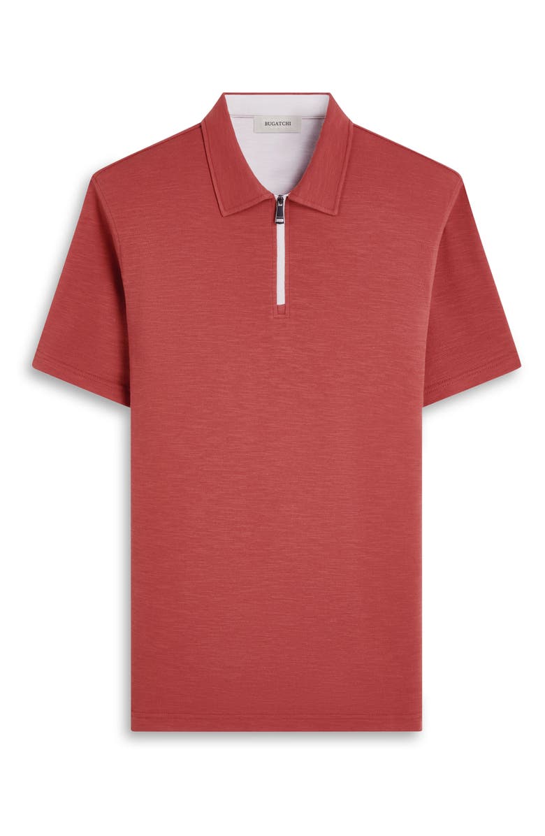 Bugatchi Quarter Zip Polo, Alternate, color, Brick