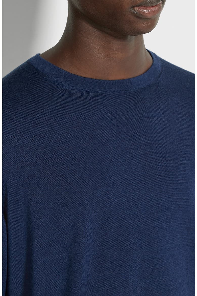 Cashseta Cashmere & Silk Sweater, Alternate, color, BLUE CIANO