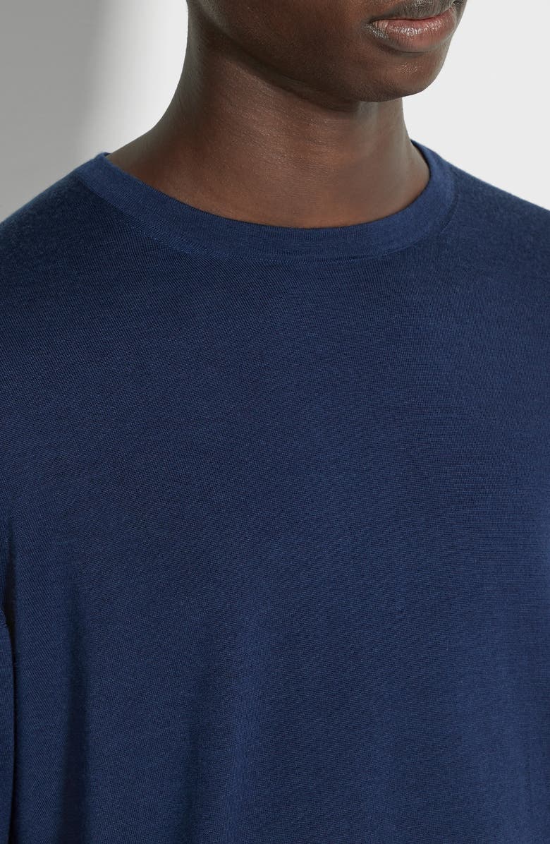 ZEGNA Cashseta Cashmere & Silk Sweater, Alternate, color, Blue Ciano