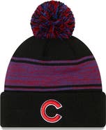 New Era Men's New Era Black Chicago Cubs Chilled Cuffed Knit Hat with Pom