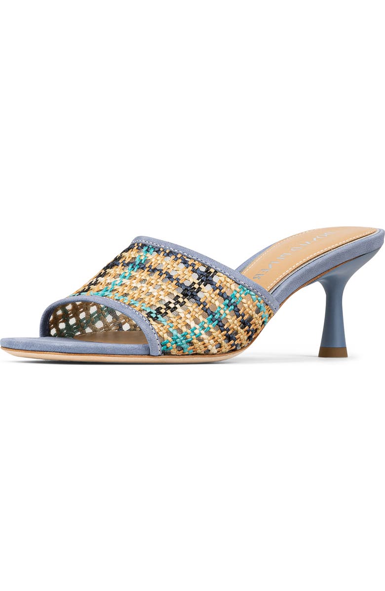 Donald Pliner Raffia Slide Sandal, Alternate, color, Navy Multi
