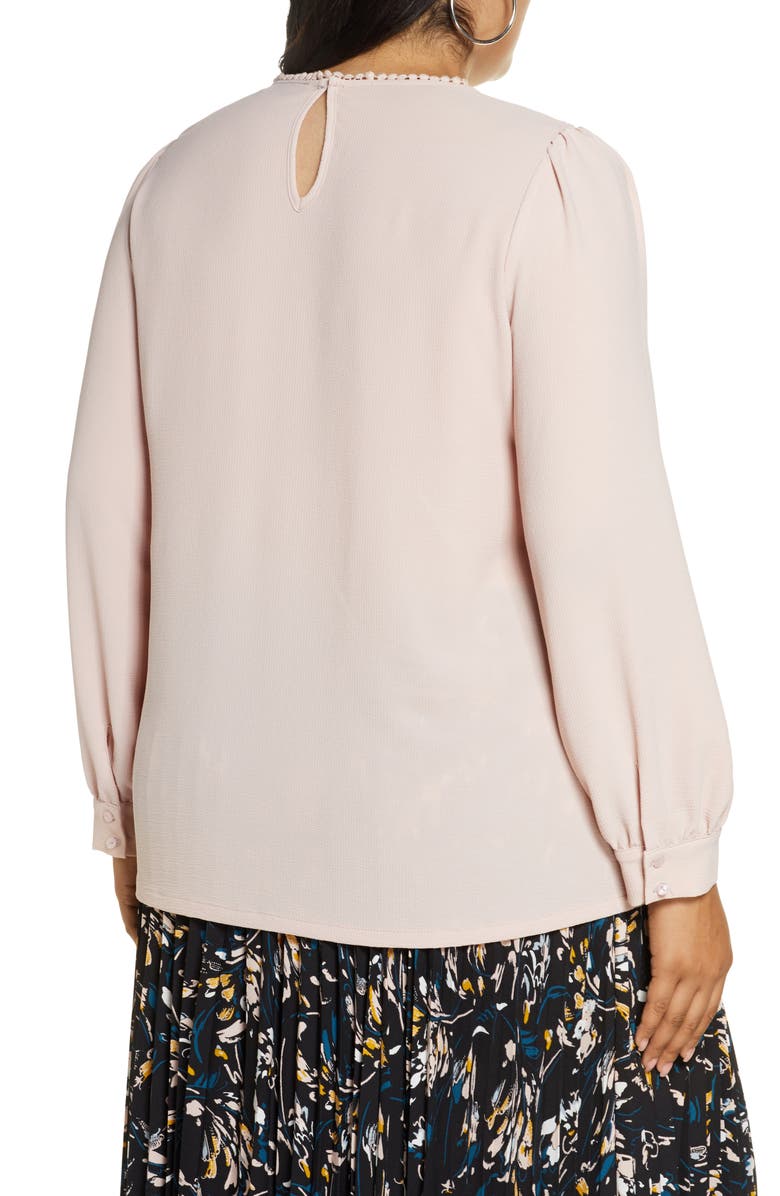 Halogen<sup>®</sup> Embroidered Lace Yoke Blouse, Alternate, color,