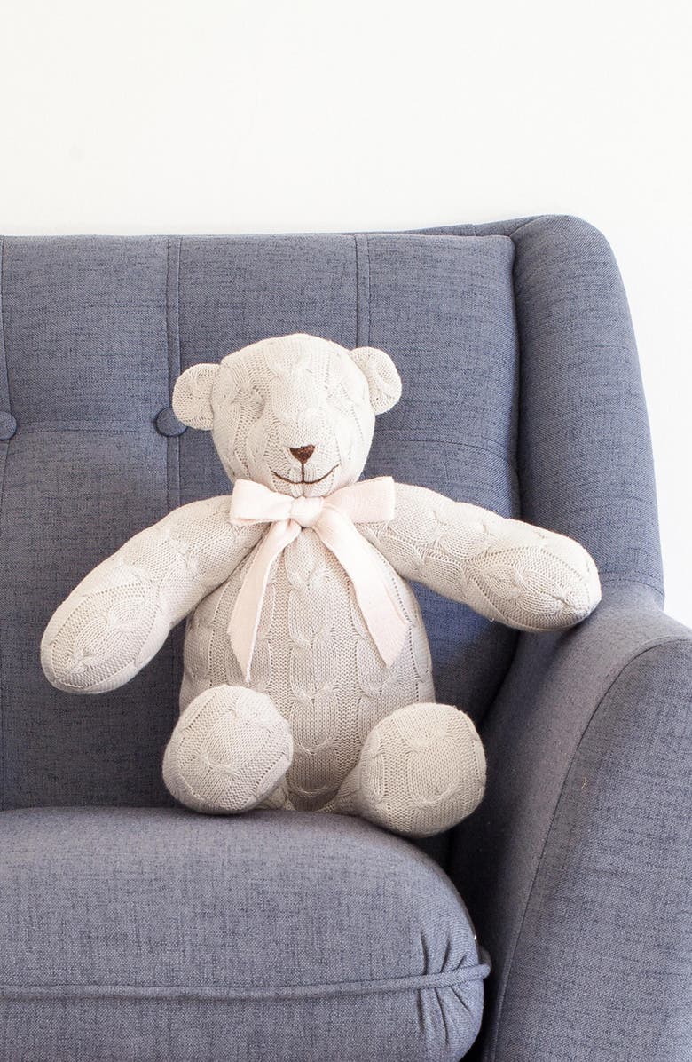 RIAN TRICOT Plush Cable Knit Teddy Bear, Alternate, color, 