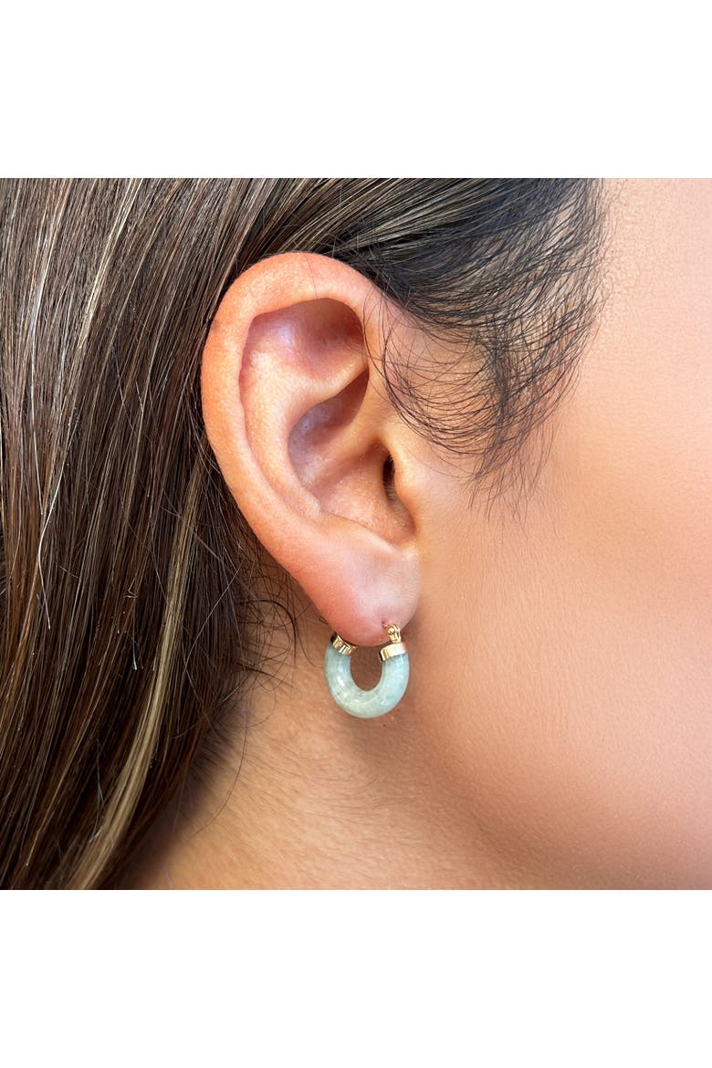 Jade Hoop Earrings, Alternate, color, Jade