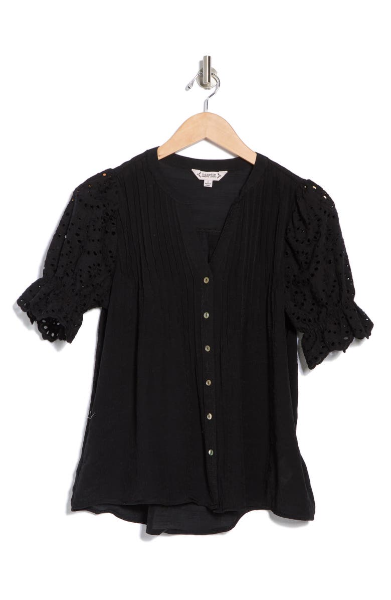 Nanette Lepore Novelty Puff Sleeve Top, Alternate, color, 