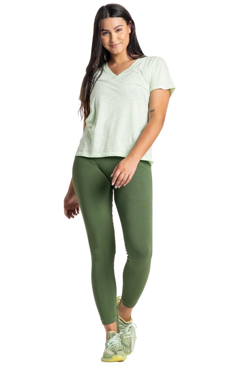 Snapback Postpartum Leggings, Alternate, color, OLIVE