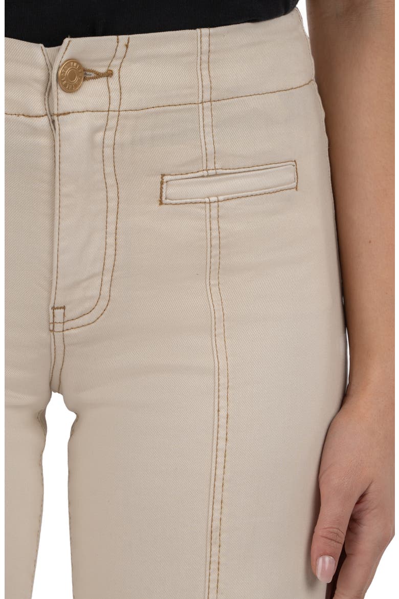 Meg Seamed High Waist Ankle Wide Leg Pants, Alternate, color, CANVAS