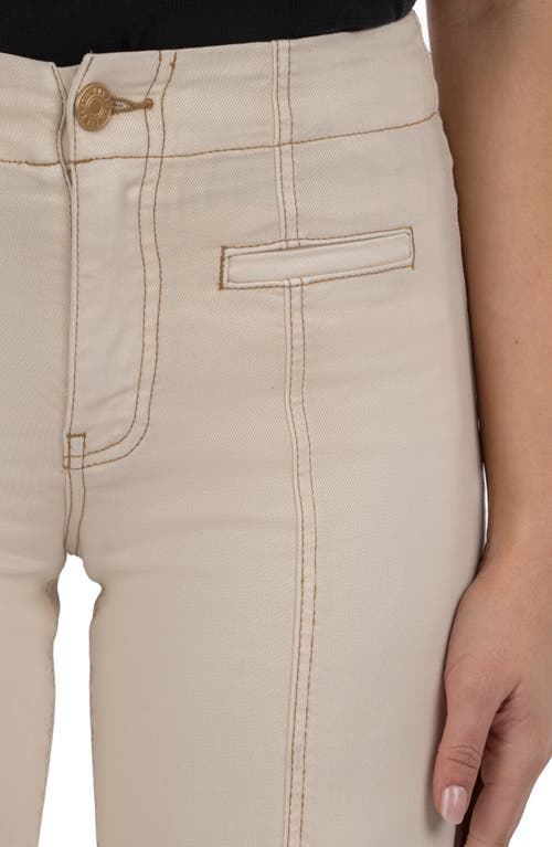 Kut From The Kloth Meg Seamed High Waist Ankle Wide Leg Pants In White