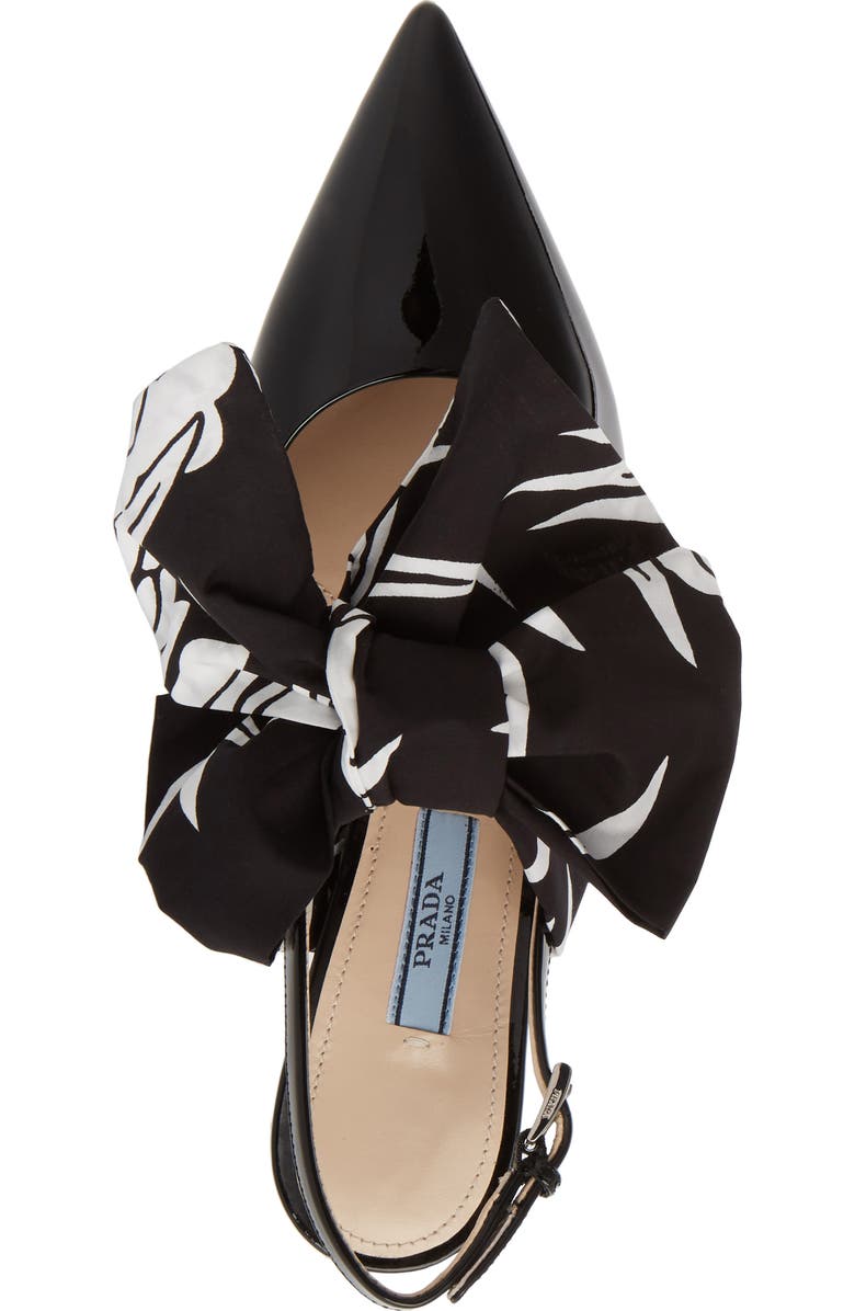 Prada Bow Pointy Toe Pump, Alternate, color,
