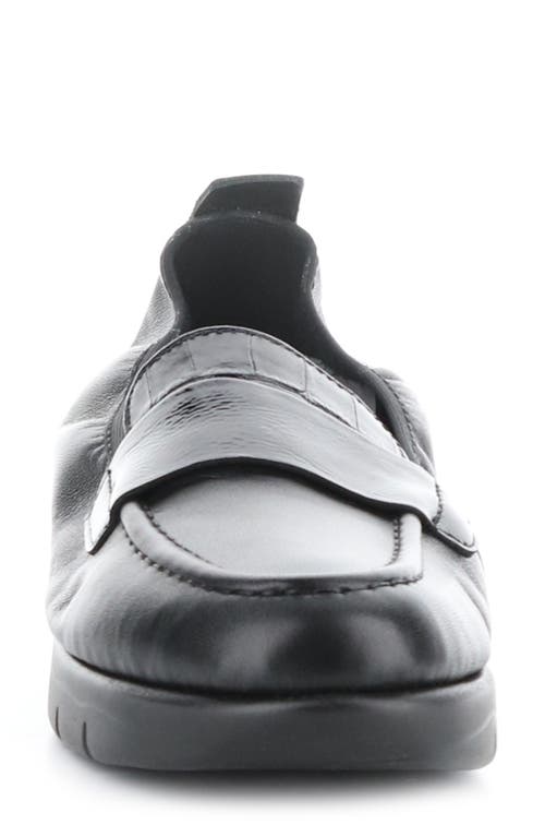 Bos. & Co. Screen Wedge Loafer In Mixed Black Volvo