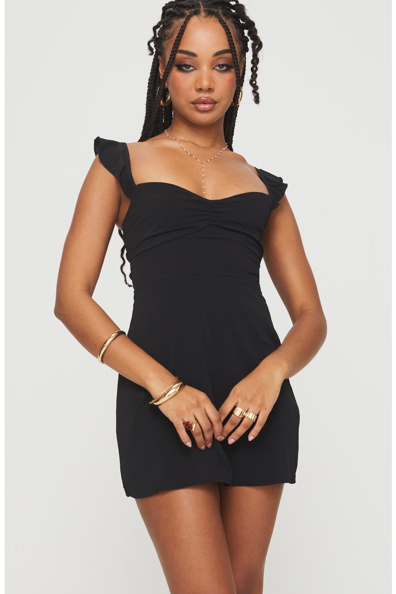 Landon Strappy Minidress, Alternate, color, BLACK