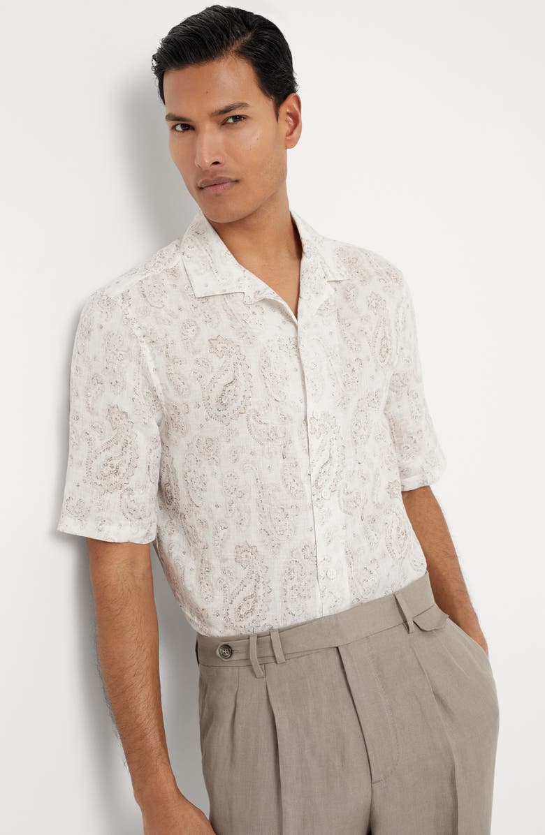 Brunello Cucinelli Shirt with camp collar, Alternate, color,