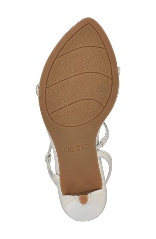 Nine West Cakely 3 Sandal In Silver