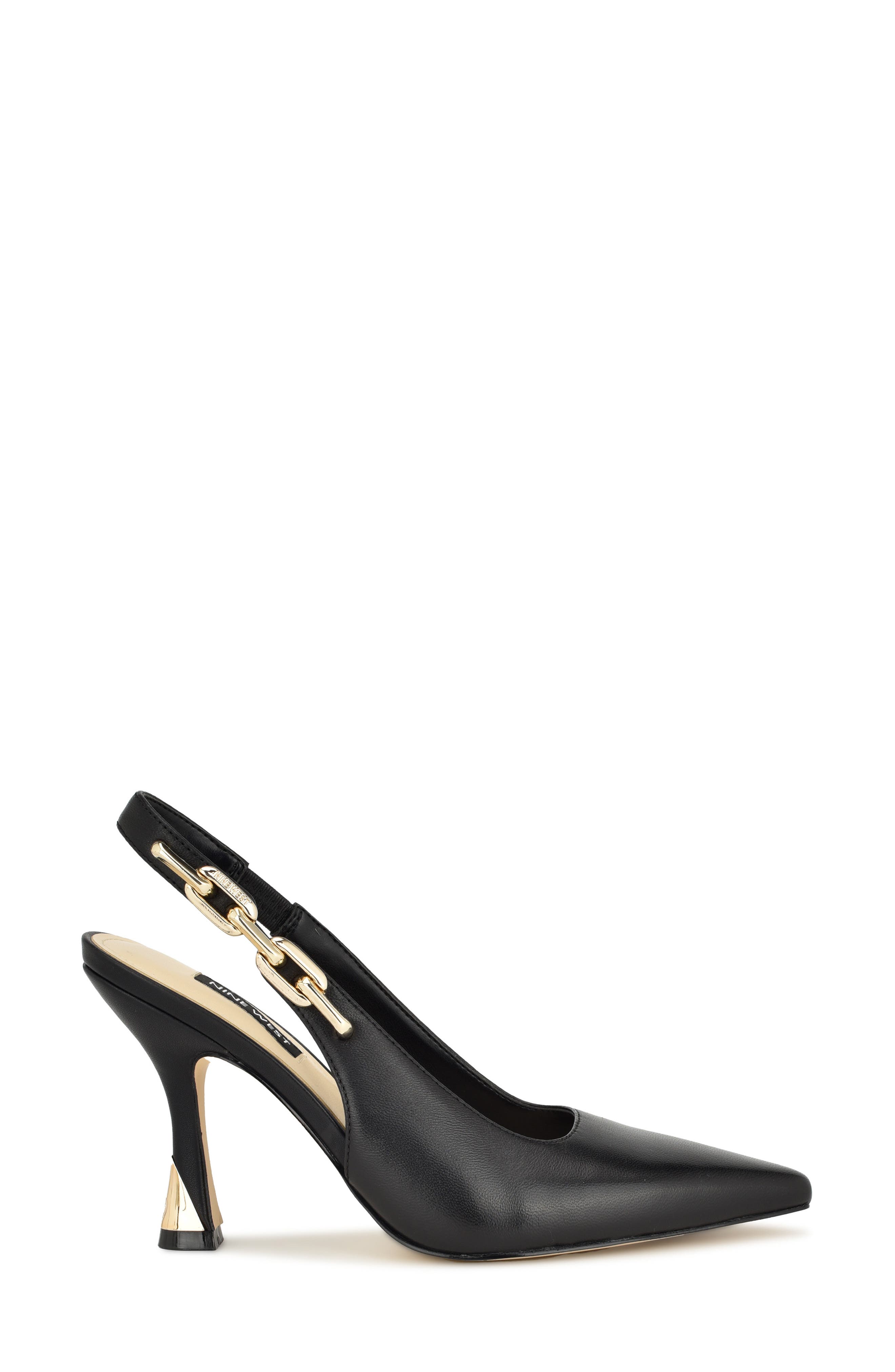Nine West Veroni Slingback Pointed Toe Pump, Alternate, color, Blk01