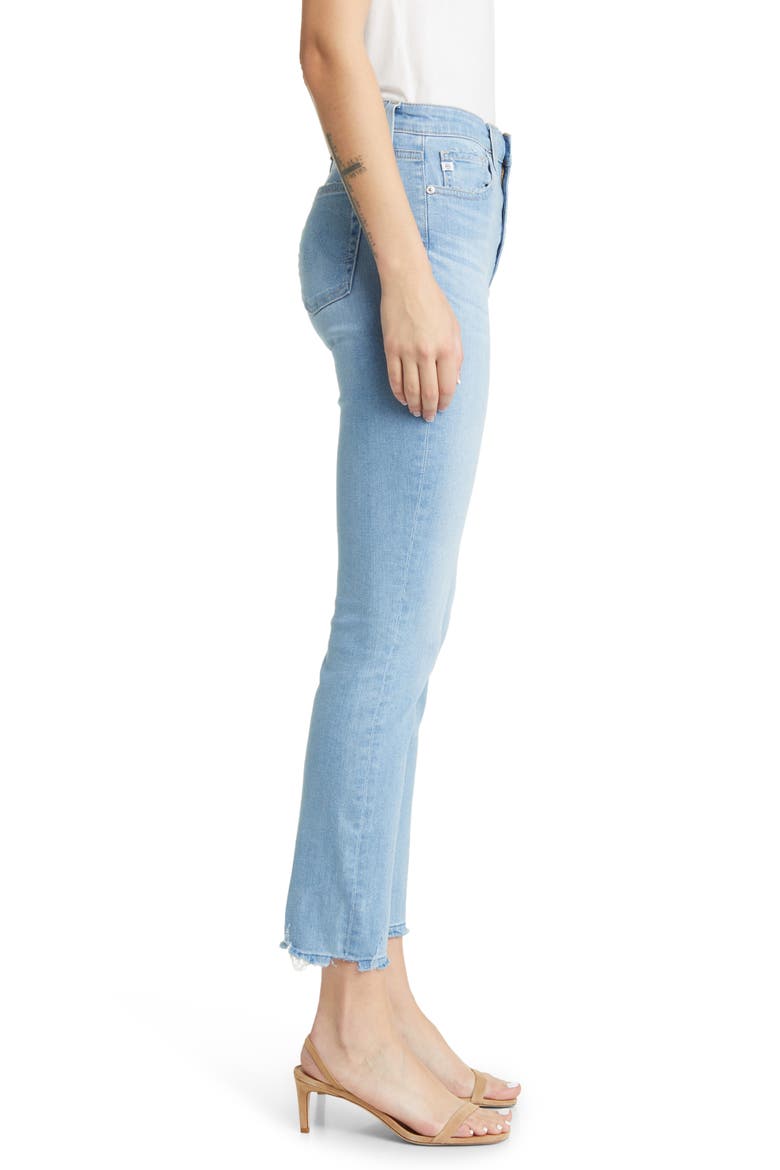 Mari High Waist Ankle Slim Jeans, Alternate, color, SUNLIT