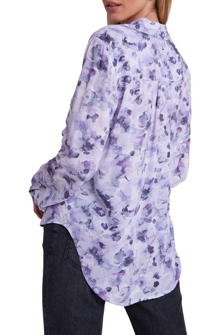 Floral Button-Up Shirt, Alternate, color, LILAC FLORET PRINT