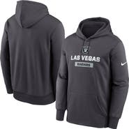 Nike Men's Nike Anthracite Las Vegas Raiders Toss Sweep Performance Pullover Hoodie