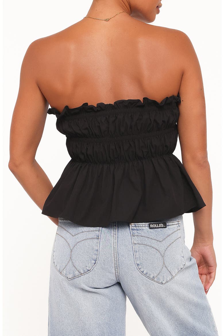 Wilhelmina Strapless Top, Alternate, color, BLACK