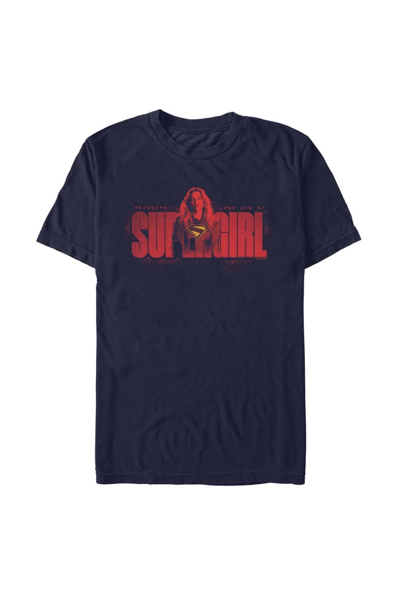Men's Supergirl Kara and Kryptonese  Graphic T-Shirt, Main, color, Navy Blue