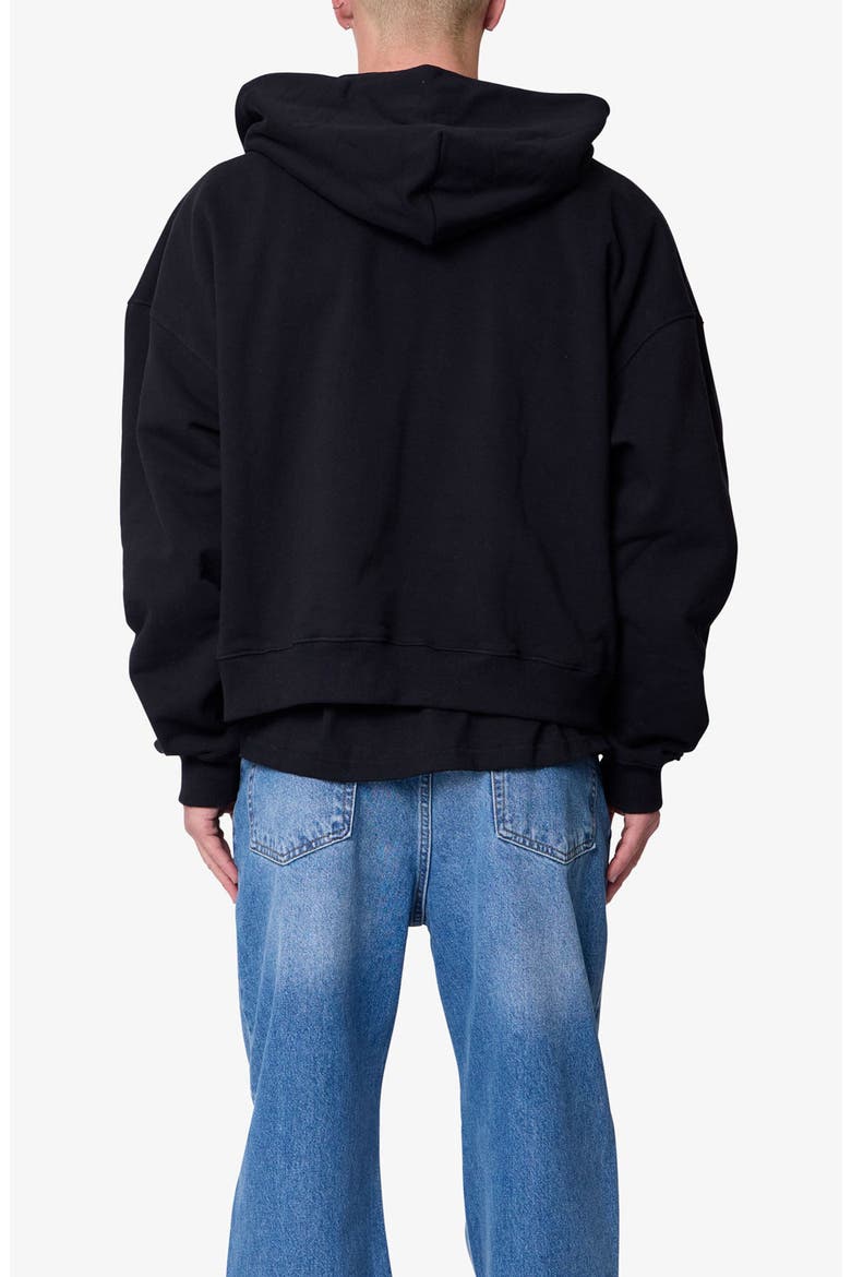 Heavy Basic Cotton Zip Front Hoodie, Alternate, color, BLACK