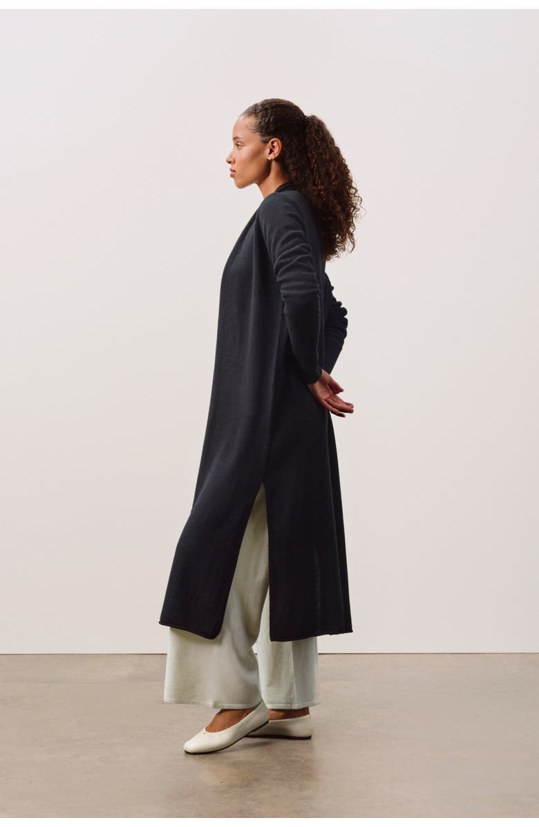 NAKED CASHMERE Longline Cardigan, Alternate, color, Black