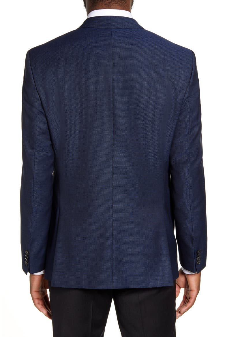 Huge Trim Fit Solid Wool Blazer, Alternate, color, DARK BLUE