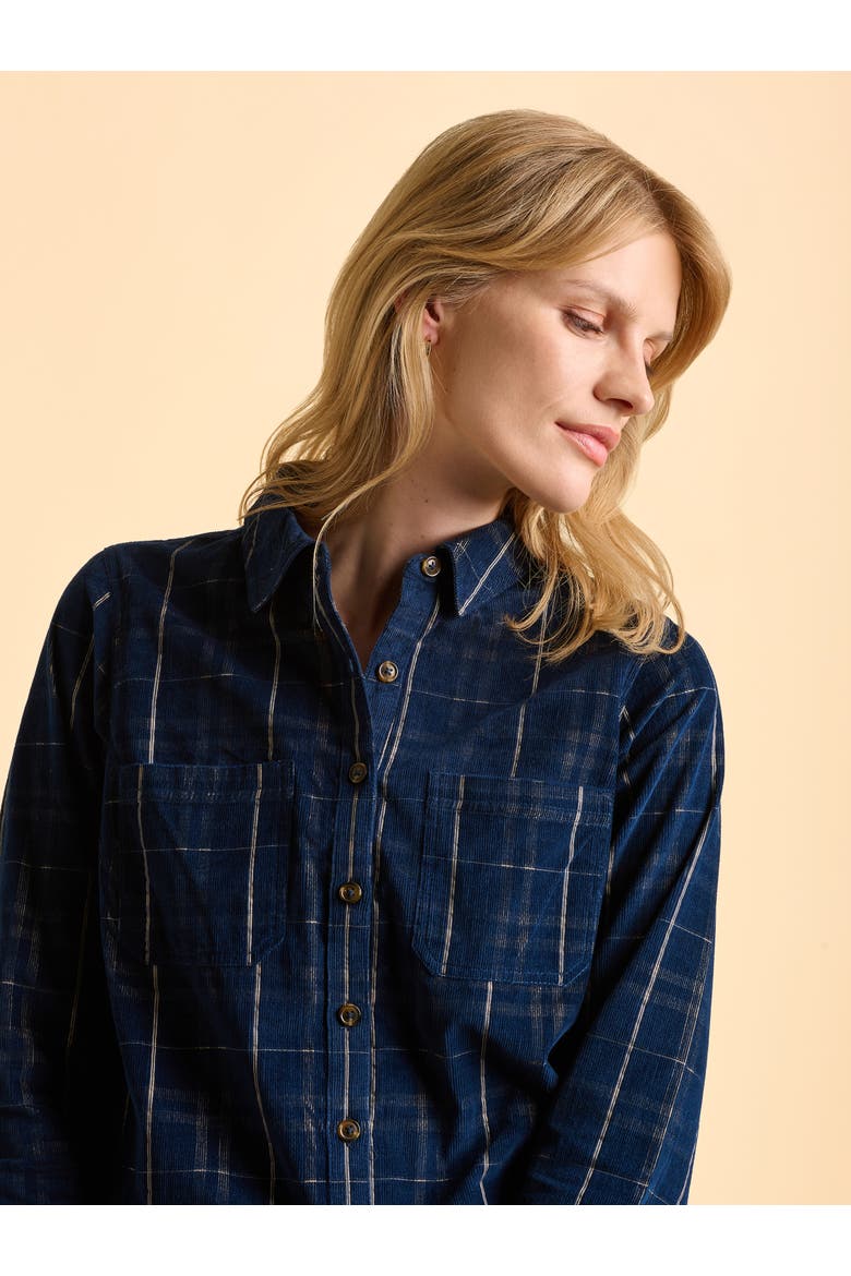 Frances Long Sleeve Checked Shirt, Alternate, color, Blue