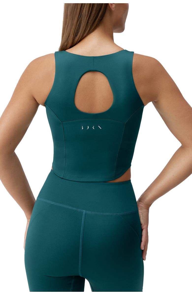 Born Living Yoga Godo Medium Support Performance Sport Top, Alternate, color, Deep Green