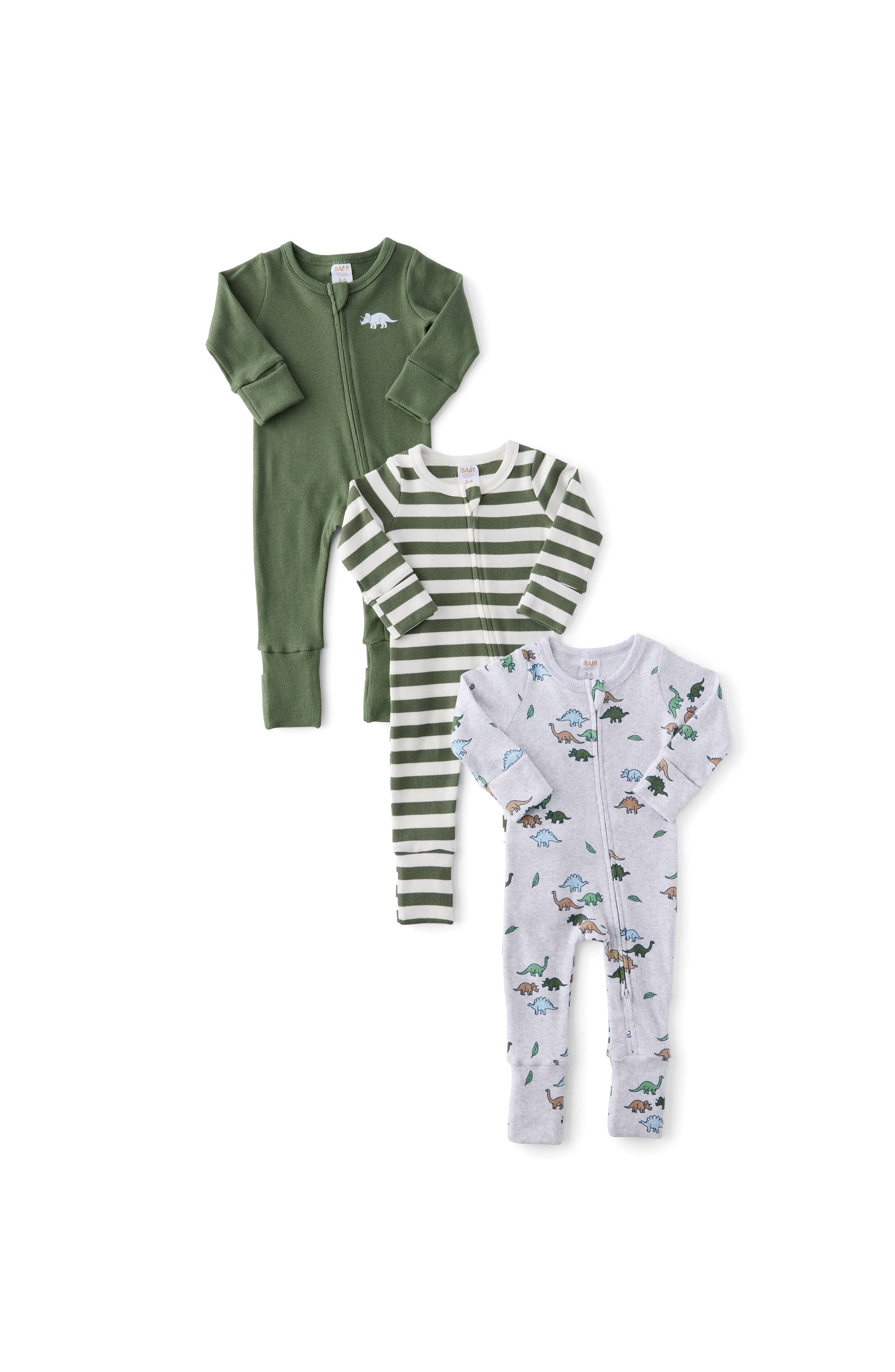 Khaki Green Ditsy Dinos