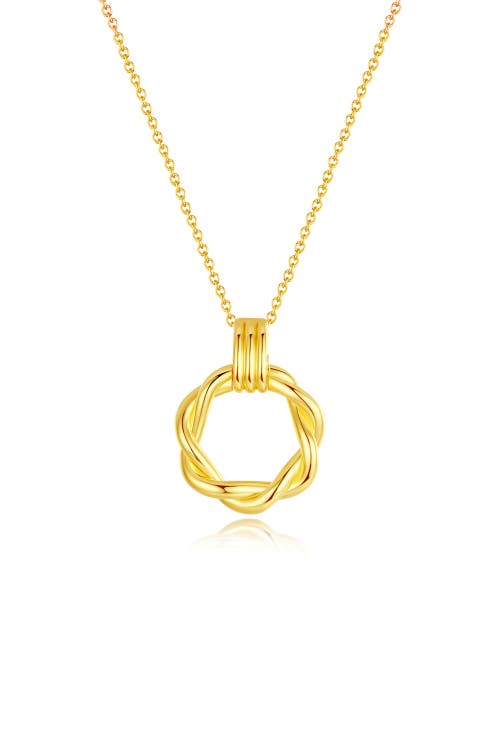 Classicharms Elea Twisted Hoop Pendant Necklace In Gold