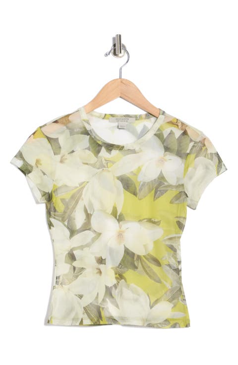 Ellie Floral Mesh T-Shirt
