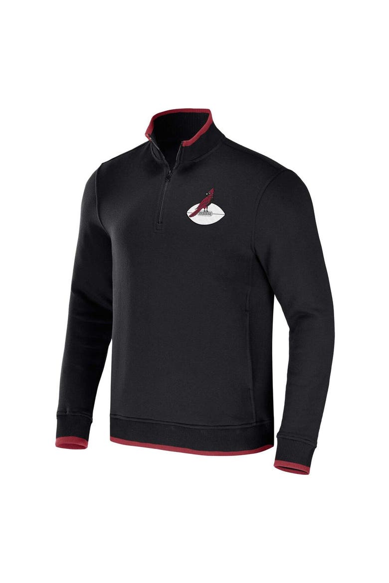 Men's NFL x Darius Rucker Collection by Fanatics Black Arizona Cardinals Logo Quarter-Zip Top, Alternate, color, Black