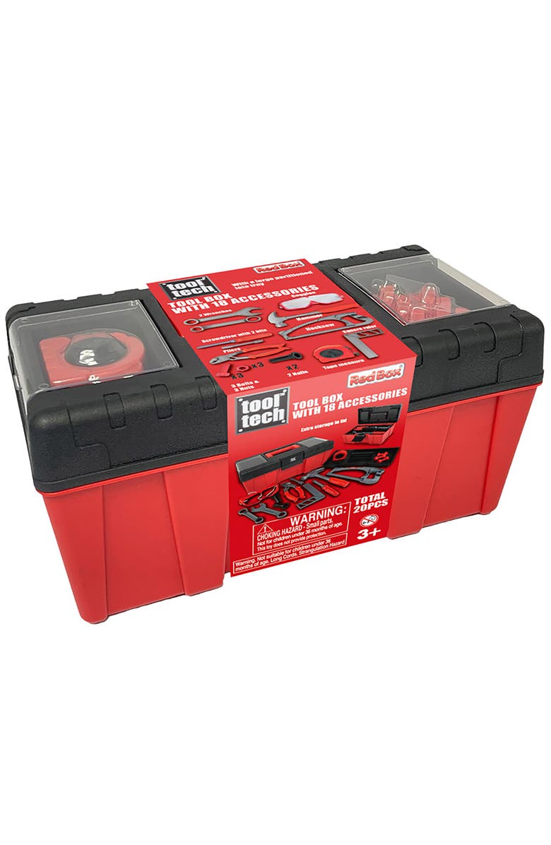 Red Box Toolbox Toy, Alternate, color, Red