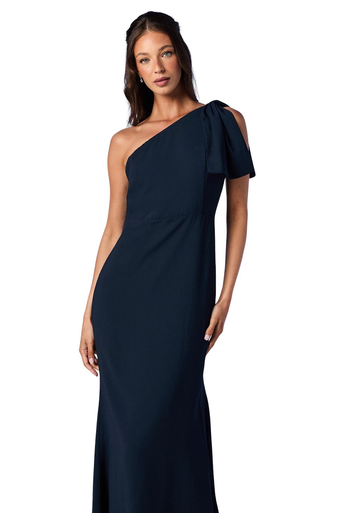 One Shoulder Maxi Bridesmaid Dress - image 4