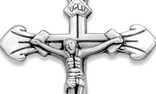 Samuel B. Sterling Silver & 18k Gold Crucifix Pendant In Metallic