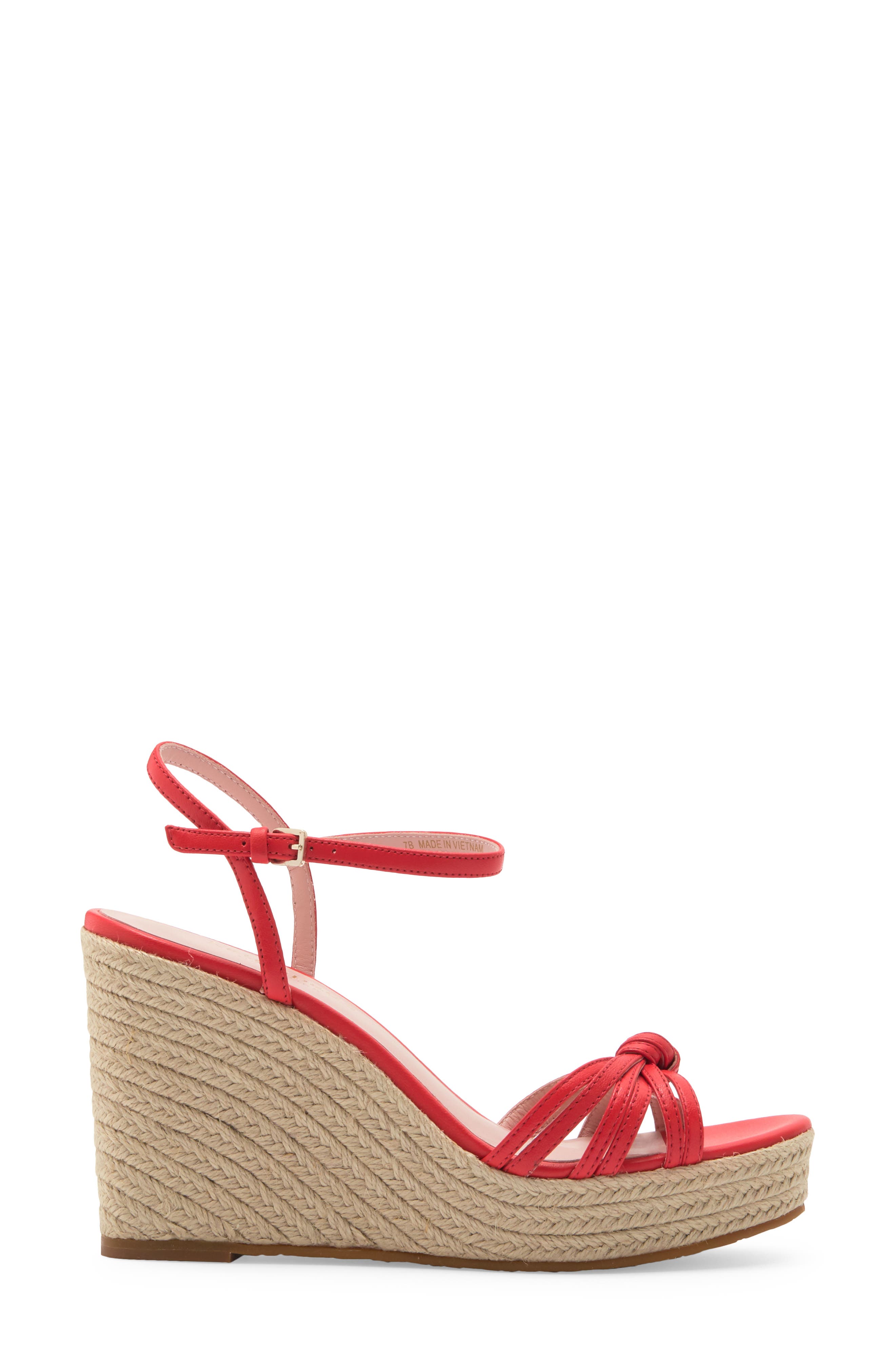 Kate Spade New York tessa espadrille platform wedge sandal, Alternate, color, Ladybug