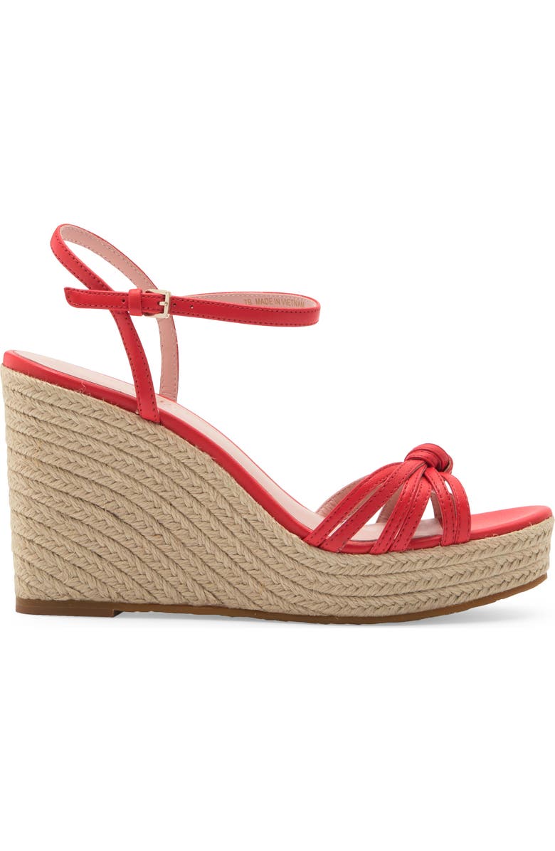 Kate Spade New York tessa espadrille platform wedge sandal, Alternate, color, Ladybug
