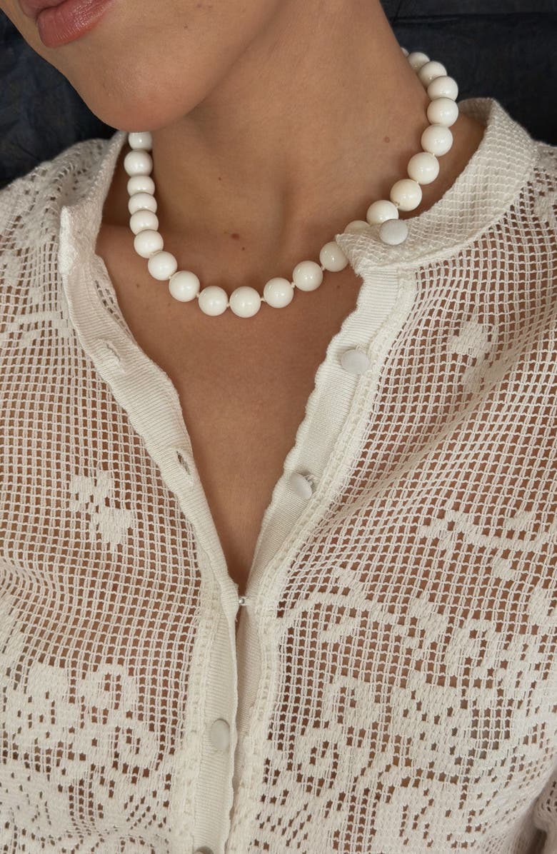 Joiana Jewelry Mello Stone Necklace, Alternate, color, Milky