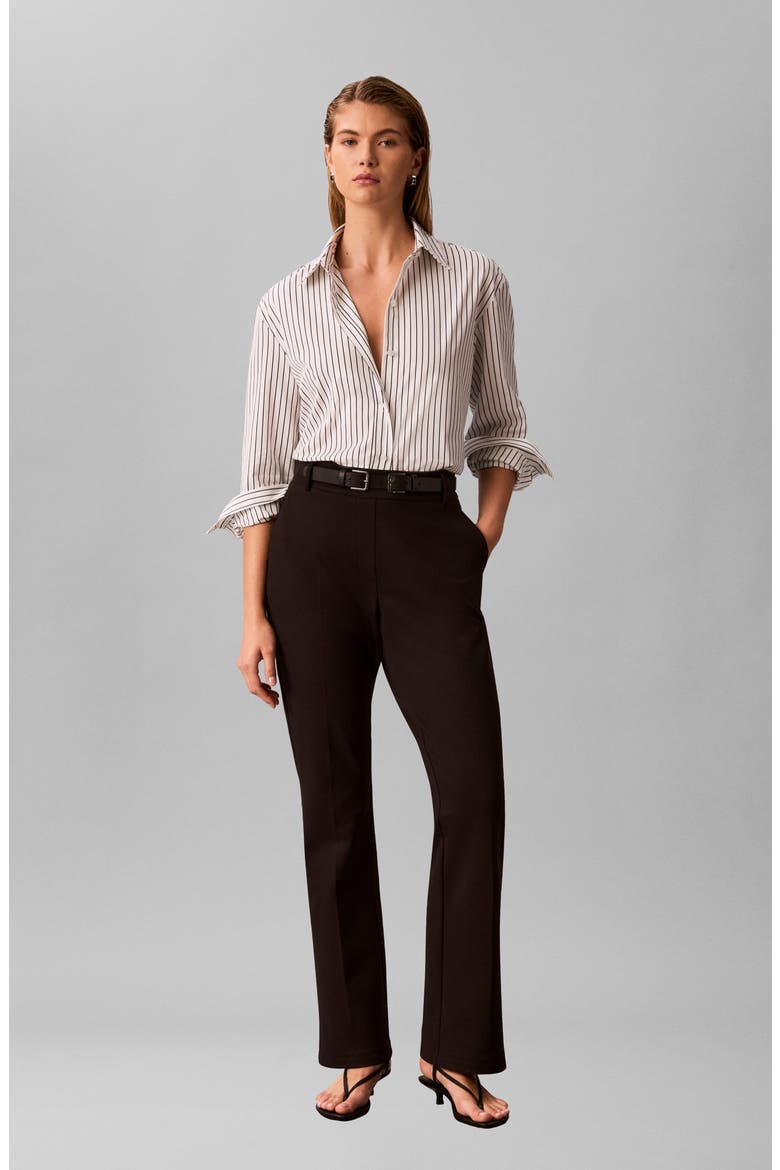 Striped Cotton Poplin Shirt, Alternate, color, PHOTO WHITE/ BLACK