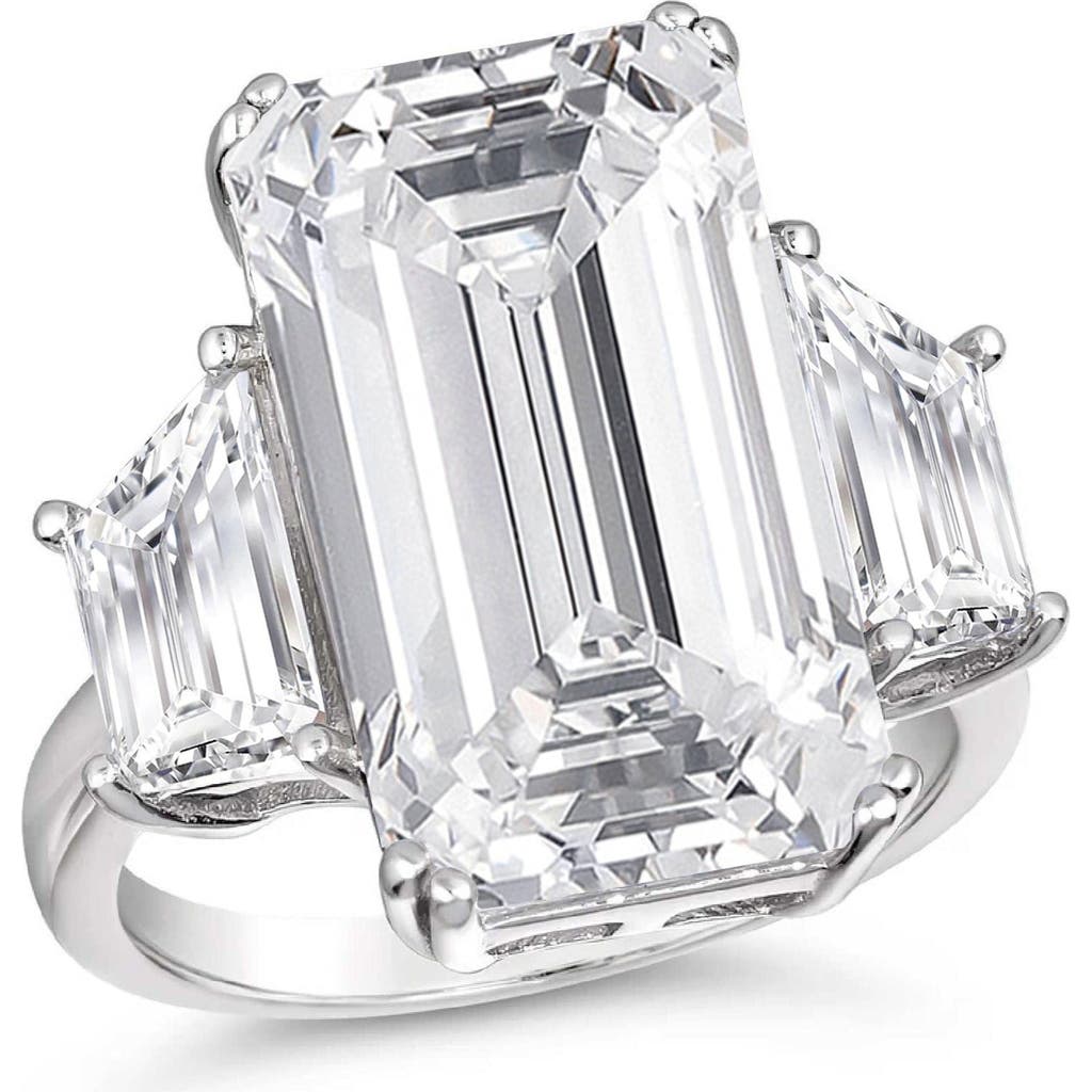 Anna Zuckerman Amelie 10 Carat Emerald Cut Ring In White Diamond Crystalline