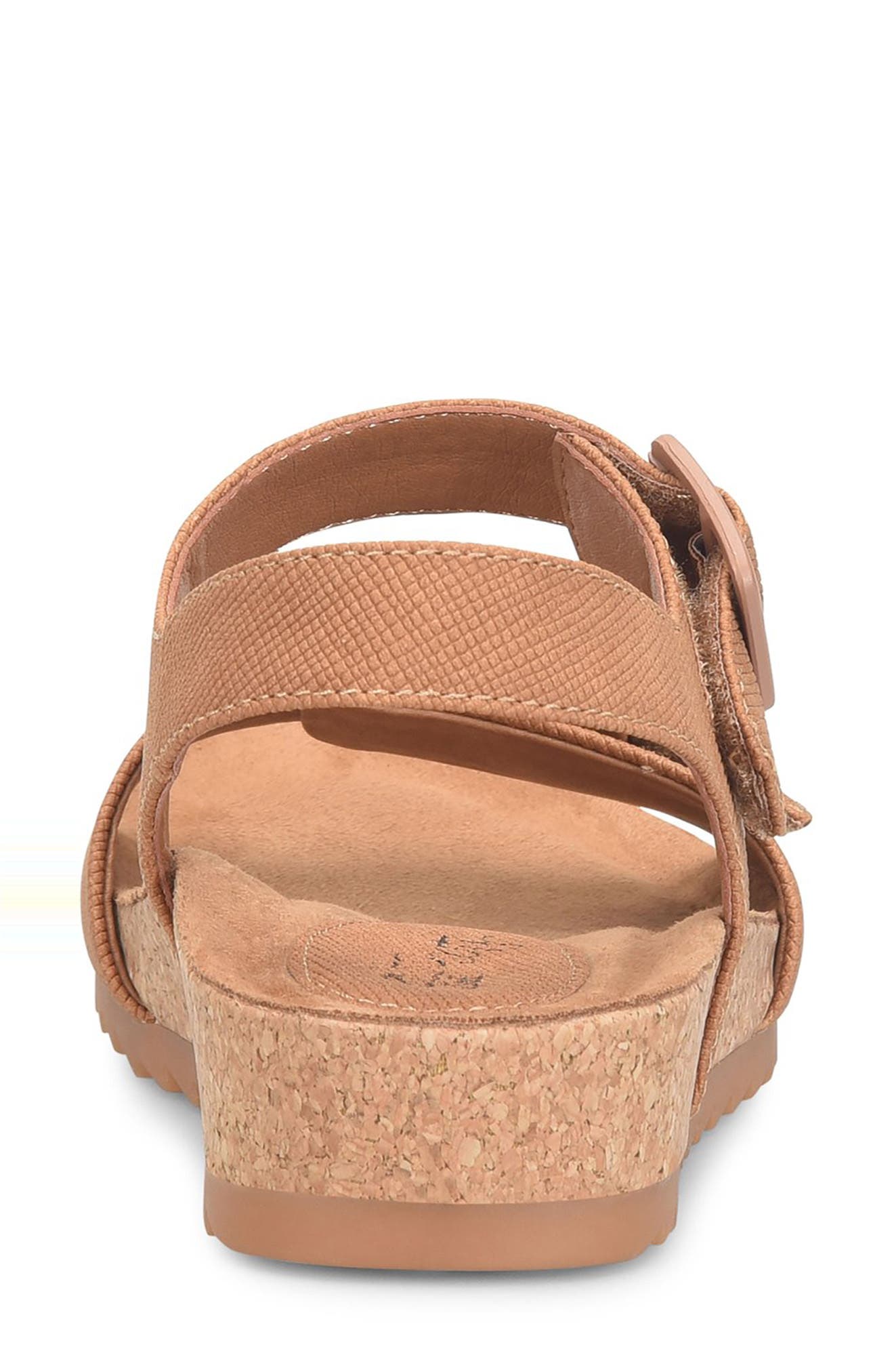 EUROSOFT Glinda Cork Wedge Sandal, Alternate, color, Cognac